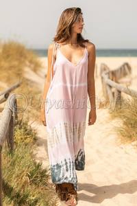 Dernier produit combinaison pour les vacances d'été Design Tie Dye tissu rayonne une Plus grande taille avec poches combinaison dames - Product Image 4