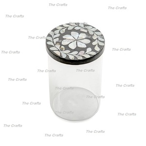 Classic Design Chocolate Snacks <b>Jar</b> Box In Acrylic Dry Fruits Box <b>With</b> <b>Wooden</b> And Mop Work <b>Lid</b> At Low Price - Product Image 5