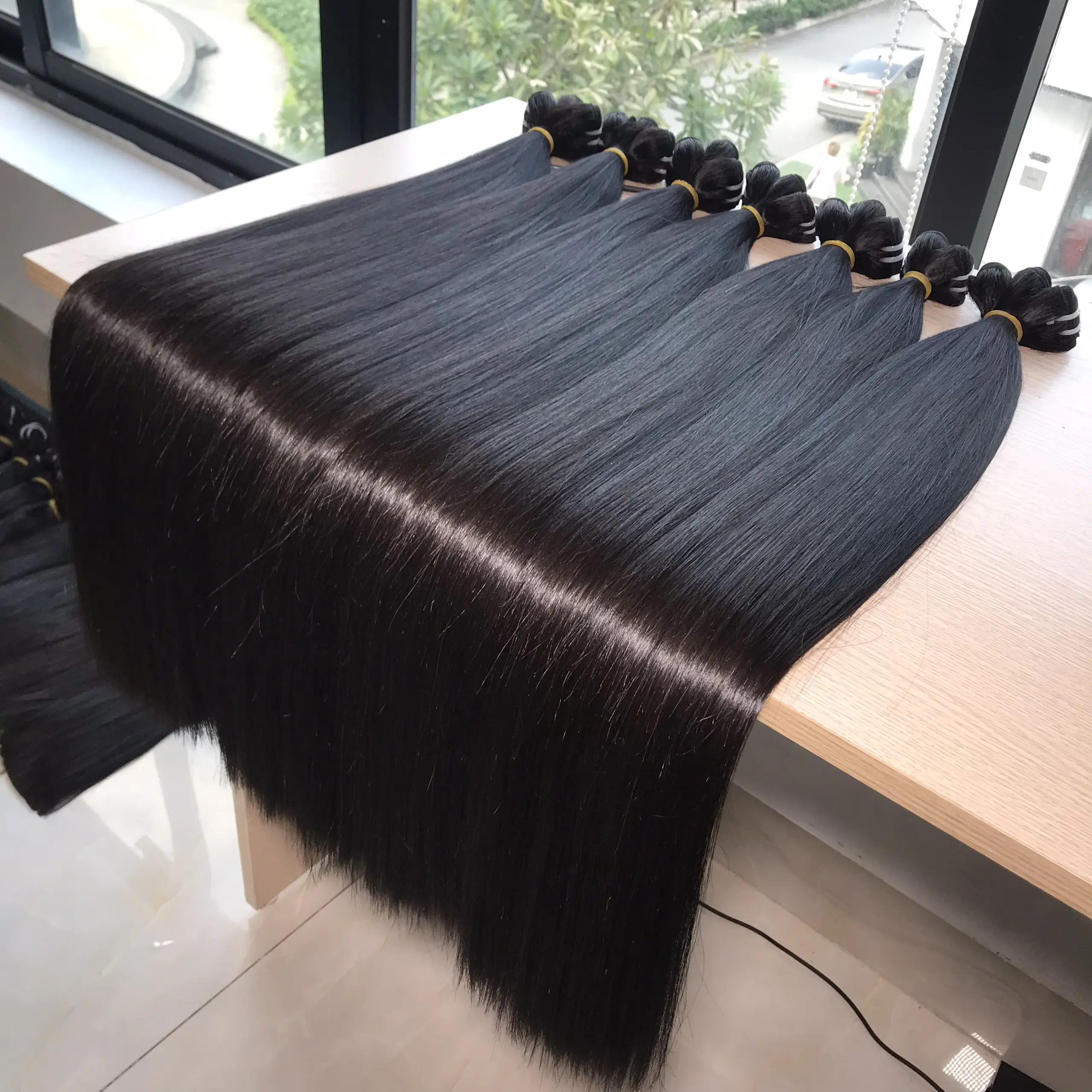 Human Weave Hair Straight Double Drawn Cuticle Aligned Hair Raw Virgin Hair From KCHAIR Vietnam