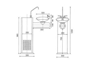 Distributeur d'eau sur pied en acier inoxydable «Taiwan Buder» pour usage public, fontaine à eau chaude et froide - Product Image 4