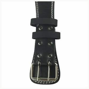 All Black 4 Inch Master Muscle Workout Ceinture d'haltérophilie Professional Men's Safety Gym Leather Workout de GLOVES City - Product Image 4