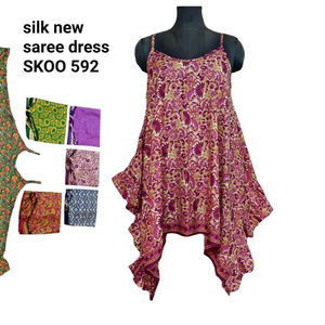 Elegant Women's Hippie Dress Satin Fabric Plus Size Breathable with Natural Waistline Hippie Dress for <b>Ladies</b> - Product Image 1