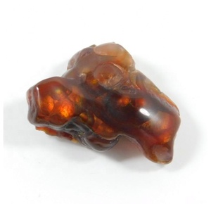 Cabochon d'agate de feu mexicaine naturelle 17x24mm, forme fantaisie, pierres précieuses lâches, lisses, brutes, haute qualité, 20 carats, pour la fabrication de bijoux - Product Image 3