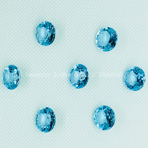 Topacio azul cielo Natural corte brillante redondo de 9mm precio de fábrica al por mayor piedras preciosas sueltas facetadas de alta calidad por quilate - Product Image 3