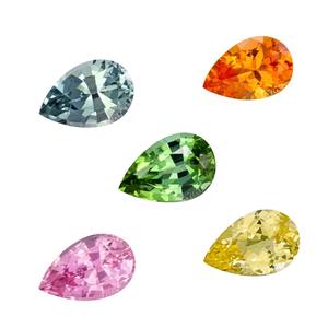 3X4mm corte de pera Natural Multi turmalina precio al por mayor alta calidad facetado piedra preciosa suelta Natural Multi turmalina - Product Image 1