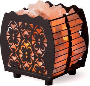 Lampe en sel de cristal naturel de l'Himalaya, style artisanal, techniques de sculpture européennes, intensité réglable, 15W, finition peinte au toucher réel - Product Image 5