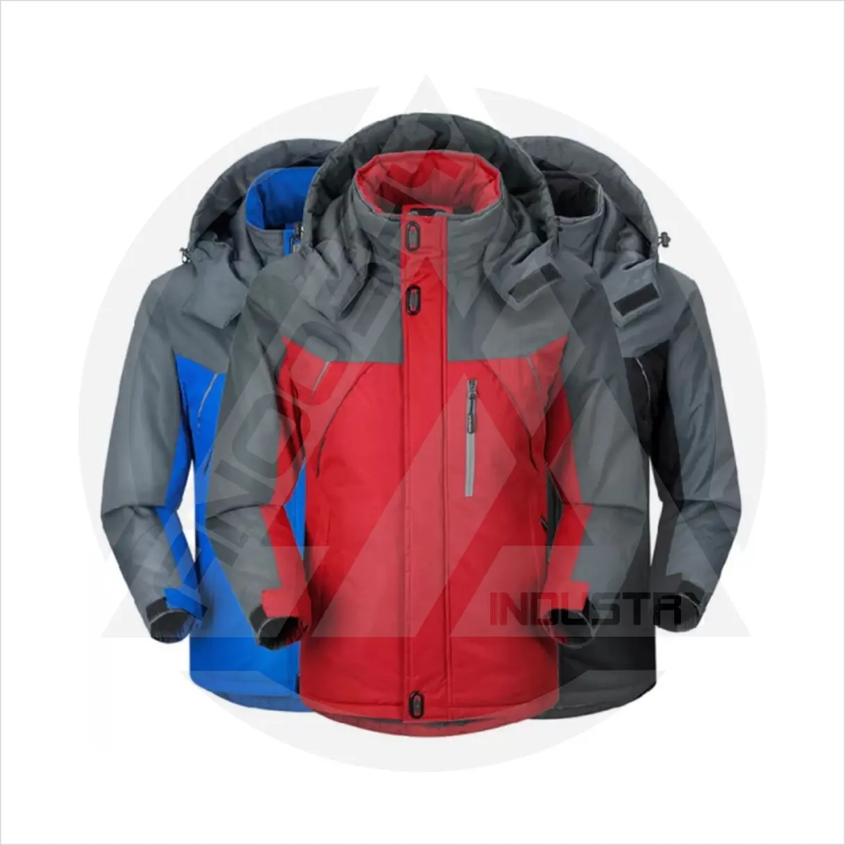 Custom Men Sports Softshell Jackets Outdoor Camping Coats Thermal Waterproof Soft Shell Jacket with Hood Grey Soccer Sportswear