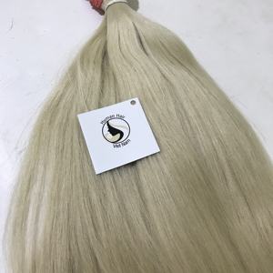 Fábrica directa de etiqueta privada, doble trama, sin derrames, extremos completos, cabello rubio de platino ruso, cabello humano de Vietnam - Product Image 2