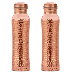 Manufacturer of High Quality Leakproof Ayurveda Health Benefits Copper Water Bottles | 100% Pure Copper 1L Copper Bottles