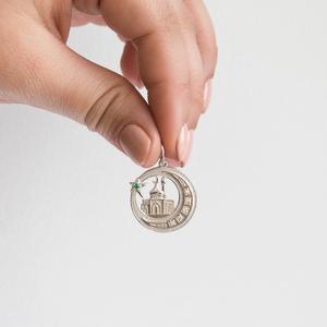 Pendentif Chevalière Musulmane en Argent Sterling 925 Pendentif Rhodanizing Cubic Zirconia With Arabic Lettering Jewelry Necklace - Product Image 4