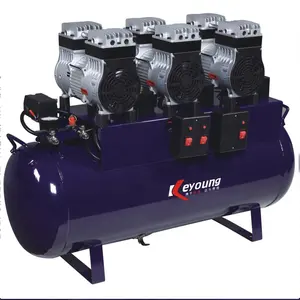 One to Six Oil Free Silence Air Compressor For 5-6 Dental Chairs 90L CE/ISO