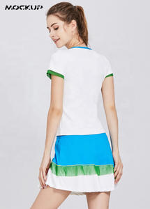 Falda de tenis blanca y rosa para mujer, falda de tenis de secado rápido, alta calidad, OEM - Product Image 2