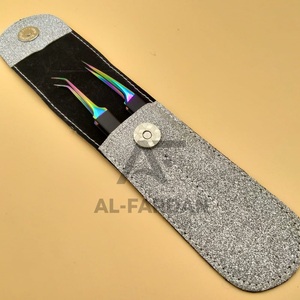 Pince à épiler Volume de cils noir mat pour extensions de cils multi-pointe 45 degrés Matériau en acier inoxydable en fibre d'isolation droite - Product Image 5