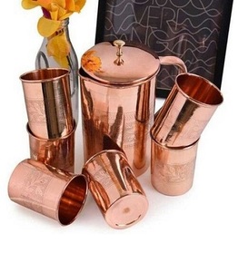 New Product King's Best Latest Design <b>500ml</b> Pure Copper Water Jug for Health Benefits - Product Image 3