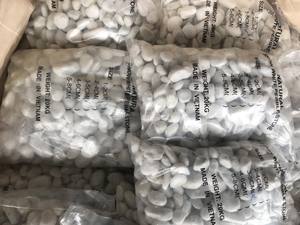 Origine du Vietnam Style industriel Pierre de galets de marbre blanc neige Pierre de rivière naturelle polie de forme ronde - Product Image 6