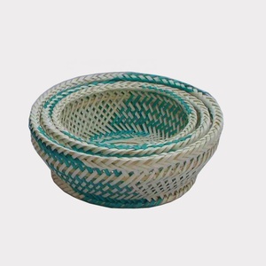 Eco-Friendly Vintage Style Handwoven Bamboo Dry <b>Basket</b> Versatile Household Storage for <b>Baby</b> <b>Laundry</b> Food Flexible Fruit <b>Baskets</b> - Product Image 1