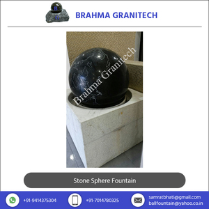 Fontaine d'eau en pierre de haute qualité avec élégante boule sphérique flottante/roulante pour décorations de jardin - Product Image 6