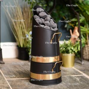 Seau de conception classique Seau de charbon de taille et de forme personnalisées dans un seau de stockage de charbon en cuivre à bas prix - Product Image 6