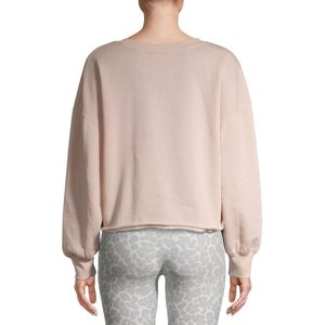 Women's Oversize Cotton Fleece Sweatshirt 2021 Stand Collar Crew Neck <b>Jumper</b> with Custom Logo & Embroidery for Winter - Product Image 2