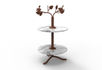 Support à gâteaux décorative à 3 niveaux, tube en métal, 10 pièces, pour pâtisserie