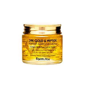 FARMSTAY-crema ampolla de oro de 24K y péptido perfecta, CPNP, cosmética coreana, blanqueamiento, hidratante antiarrugas, reafirmante