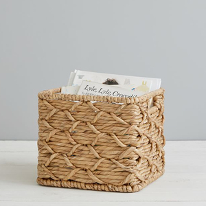 Ensemble de 4 paniers de rangement en jacinthe d'eau faits à la main, écologiques, en rotin tressé, pour vêtements - Prix abordable - Product Image 3