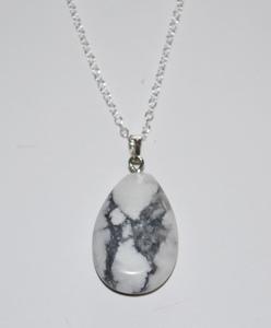 Colgante de Piedra Jade blanco pebbel colgante curativo piedra colgante caído cristal piedra preciosa ágata collar mayorista - Product Image 3