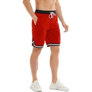 Short d'été brodé personnalisé pour hommes Short athlétique en maille de course à pied 100% polyester Short ample d'entraînement au basket-ball à séchage rapide - Product Image 3