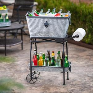 Bañera de bebidas de acero inoxidable con acabado martillado de cobre para botella de vino y cerveza, bañera de almacenamiento, Bar, uso en Hotel - Product Image 6