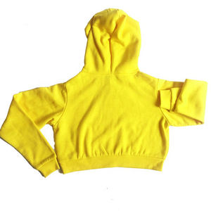 Sudaderas con capucha de Color verde para mujer, diseño corto con impresión de logotipo personalizado - Product Image 4