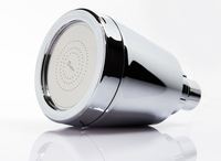 Arofix-02 Robinet de salle de bain au design moderne finition chromée écologique avec pommeau de douche à effet pluie à ions négatifs et fonction aromathérapie