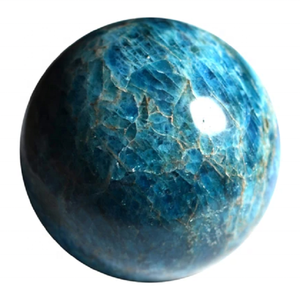 Boule de pierre précieuse bleue naturelle, sphère en apatite, cristal, pierre précieuse, vente en gros - Product Image 4