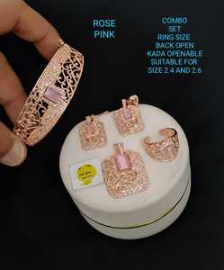 Collier, boucles d'oreilles, bracelets et bagues combinés, pour jolies femmes, création en inde, bijoux de shopping, nouvelle collection - Product Image 6