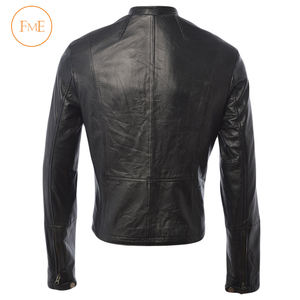 Chaqueta de Cuero PU Personalizada para Hombre, con Cuello Alto, Resistente al Viento, Modelo Nuevo, Chaqueta de Motociclista Informal de Lona, Venta al Por Mayor - Product Image 6