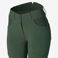 Culotte d'équitation équestre extensible dans les 4 sens pour femmes Collants en silicone à siège intégral avec poches pour téléphone Leggings/vêtements occidentaux