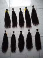 Rambut Virgin Remy India Mentah 100% Rambut Asli Manusia Single Donor Double Weft Tanpa Proses Kutikula Tersusun Rapi I-Tip Temple Hair Bebas Kusut