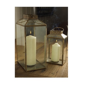 Wholesale Customized Size Brass Metal <b>Glass</b> <b>Lantern</b> Candle Holder with Custom Logo Indian Manufacturer's Design - Product Image 3