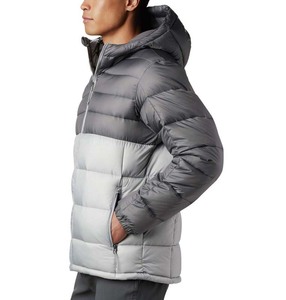 Veste matelassée pour hommes avec design de blocs de couleurs et poches latérales Veste à bulles décontractée pour hommes avec style streetwear coupe ajustée - Product Image 4