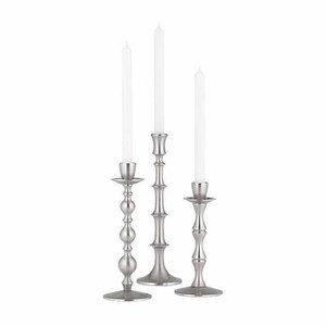 Ensemble de 3 bougeoirs en argent de fabricants indiens - Product Image 6