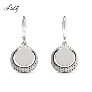 Pendientes Largos con Piedra Lunar Hipoalergénicos y Libres de Níquel para Mujer, Joyería <span class=keywords><strong>Destiny</strong></span> - Product Image 4