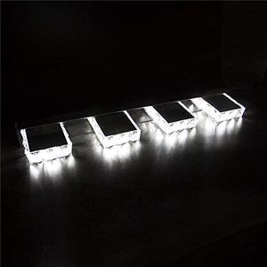 Crystal Modern Bathroom <strong>Vanity</strong> <strong>Light</strong> 4 <strong>Lights</strong> 12W Metal Base IP20 LED Lamps 24.4" Length Clear White <strong>Light</strong> 90-240V - Product Image 3