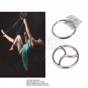 Anillo de suspensión Shibari de acero inoxidable, anillo de suspensión liso/Shibari Triskele/anillo de suspensión Shibari de acero unido - Product Image 3