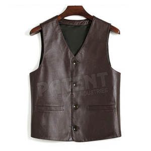 Chaleco de cuero personalizado para hombre, chaqueta de cuero hecha a la venta, precio barato - Product Image 1