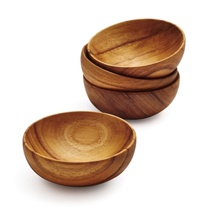 Bol en bois de manguier naturel bol à salade naturel décoratif pour servir des cuillères indiennes ensemble écologique fait à la main - Product Image 6