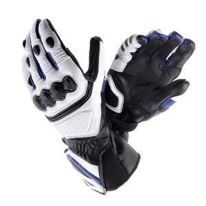Premium Leather Full Finger Racing <b>Gloves</b> with <b>Touch</b> Screen for Summer Motorcycle Riding-Knuckle Protection Motocross Gear - Product Image 6