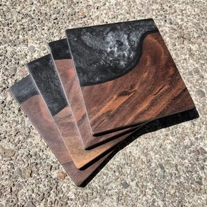 Sous-verres en résine époxy en bois à la mode pour la décoration de la maison - Product Image 6