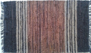 Hand Woven Jennings Leather Stripe <b>Rugs</b> - Product Image 3
