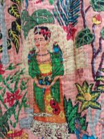 Nouveau Design attrayant coton Kantha rose couleur Kimono Robe couvertures peignoirs de bain Robe portefeuille pour les femmes de l'Inde