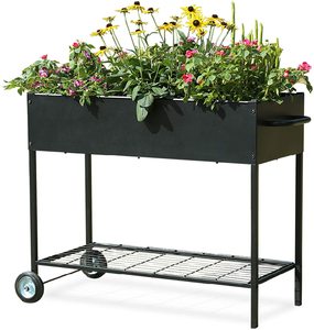 Maceta de hierbas al aire libre de cama de jardín elevada de Metal para decoración de jardín doméstico - Product Image 6