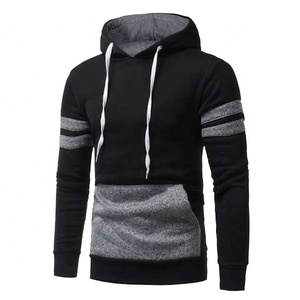 Sudadera con Capucha Personalizable para Hombre, de Invierno, con Bolsillo Canguro, Manga Larga, Rayas, Estampado en Relieve, Felpa, Bangladesh - Product Image 3